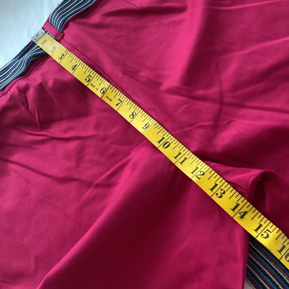 St John’s Bay Capri pants button/zip closure fabric belt embroidered Sz 14P NWT - Picture 5 of 10